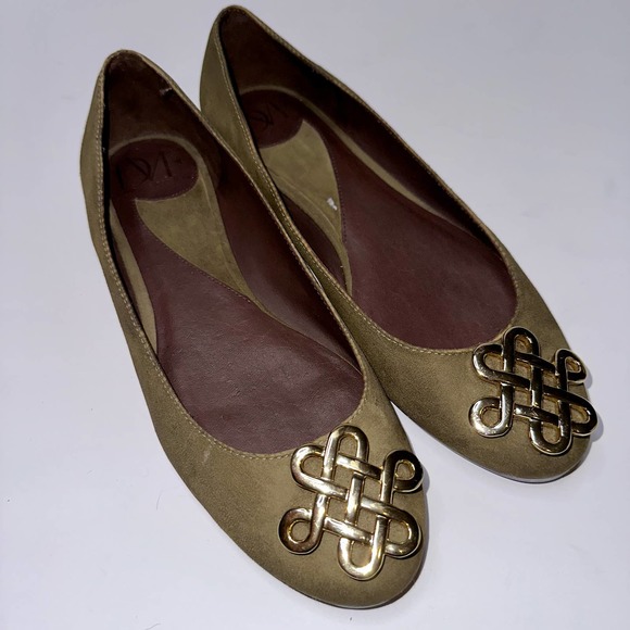 Diane Von Furstenberg Green DVF Flats 6.5M - Picture 4 of 8